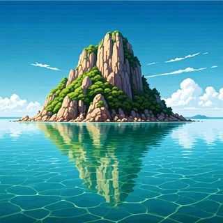 tropical island illustration