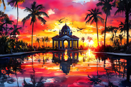 Tropical Sunset Pavilion