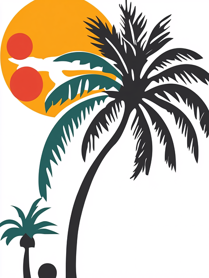 Tropical Sunset Scene