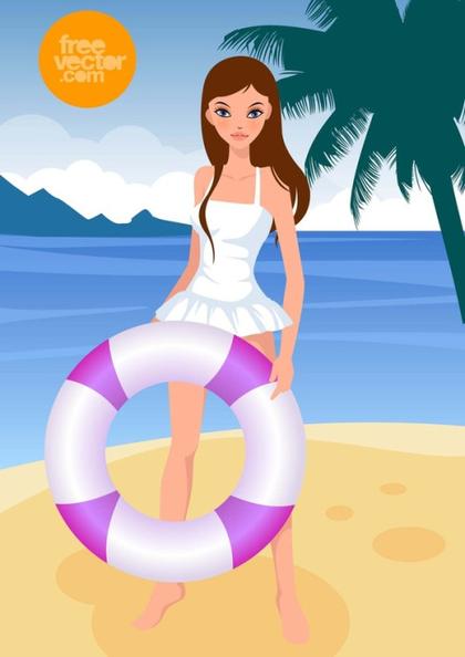 Tropical Vacation Free Vector