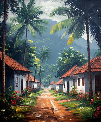 Tropical Village Path