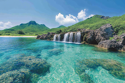 Tropical Waterfall Oasis