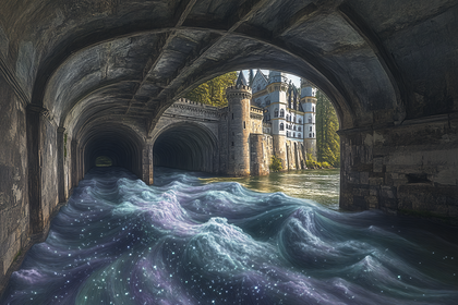 Tunnel View Of Fantasy Castle