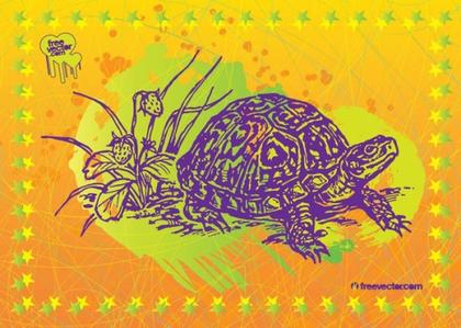 Turtle Art Free Vector