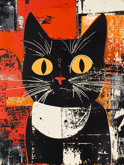 Tuxedo Cat Art