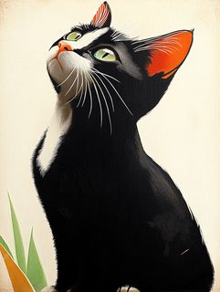 Tuxedo Cat Gaze