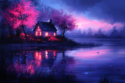 Twilight Lake House