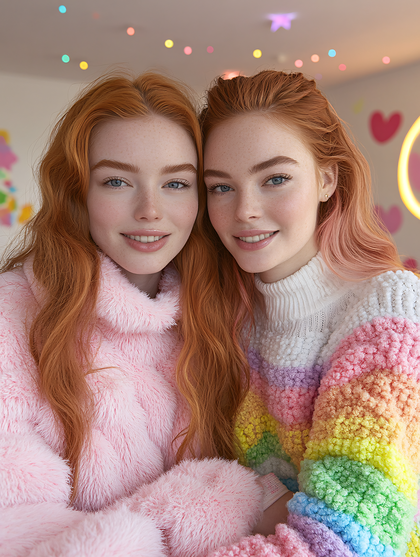 Twin Redhead Sisters