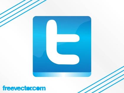 Twitter Button Free Vector