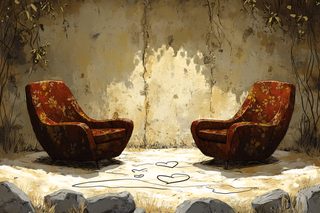 Two Armchairs in a Desert Landscape