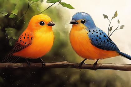 Two Birds On A Branch