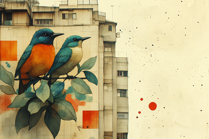 Two Birds On Branch