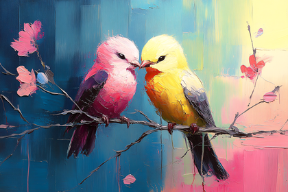 Two Birds On Branch