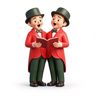 christmas carolers singing