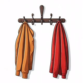 coats on rack
