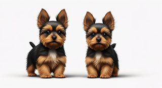 yorkie puppy pair