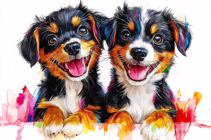 Two Happy Puppies