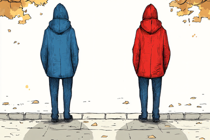 Two Hooded Figures