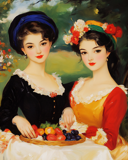 Two Ladies with Fruit