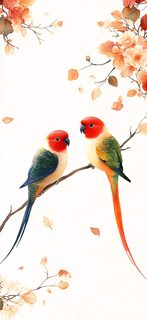 Two Parrots On A Branch