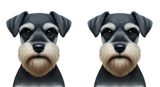 two schnauzer portraits