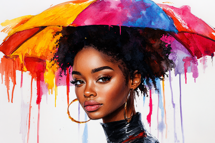 Umbrella Woman Portrait
