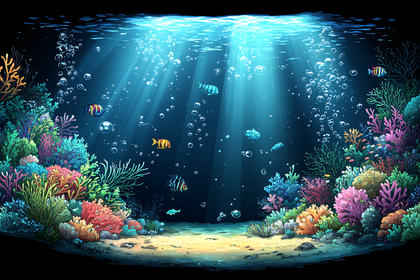 Underwater Scene with Coral Reef