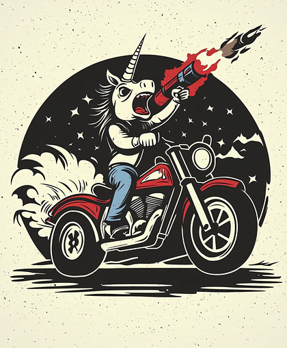 Unicorn Biker