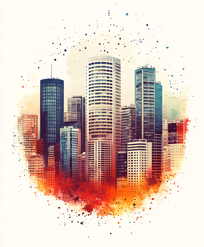 Urban Cityscape Splatter