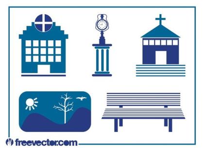 Urban Icons Free Vector