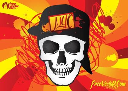 Urban Skull Free Vector