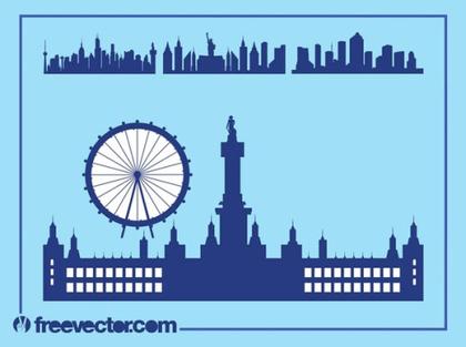 Urban Skylines Free Vector