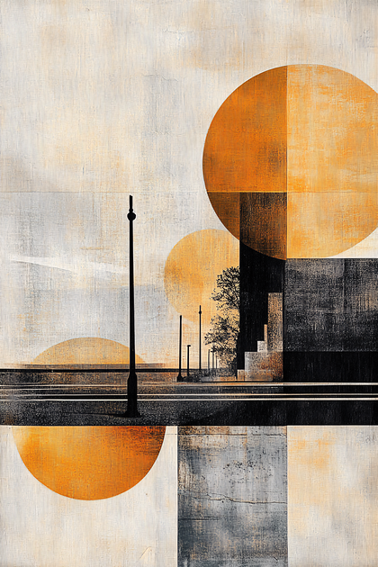Urban Sunrise Abstract