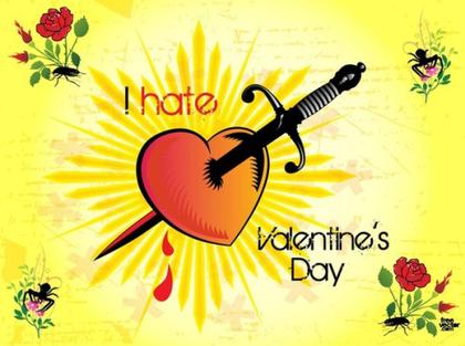 Valentine Hate Free Vector