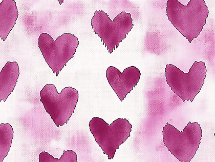 Heart Pattern on White Background