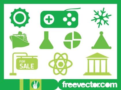 Various Icons Set Free Vector