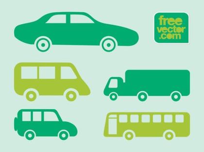 Vehicles Icons Free Vector