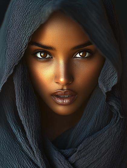 Veiled Woman Portrait