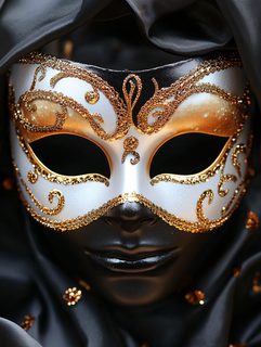 Venetian Mask With Golden Details
