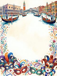 venice carnival frame