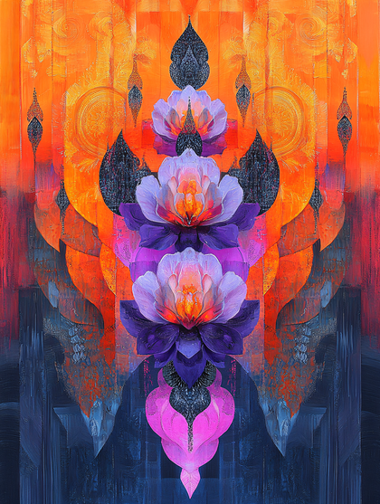 Vertical Bloom of Lotus