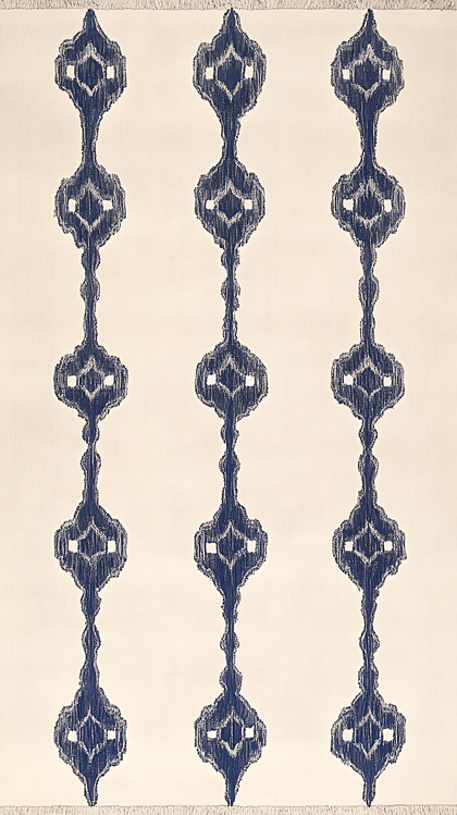 Vertical Indigo Ikat Pattern