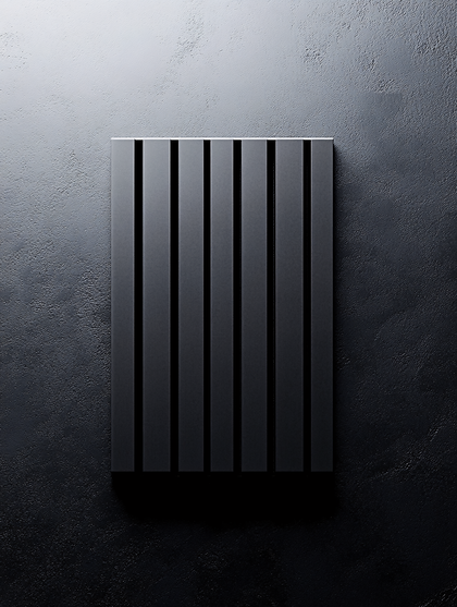 Vertical Metal Bars on Textured Wall