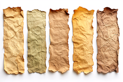 Vertical Strips Of Old Paper
