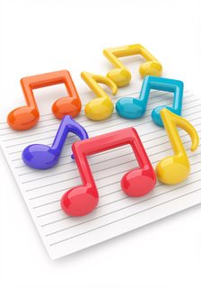 Colorful Music Notes