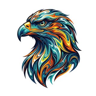 vibrant eagle portrait