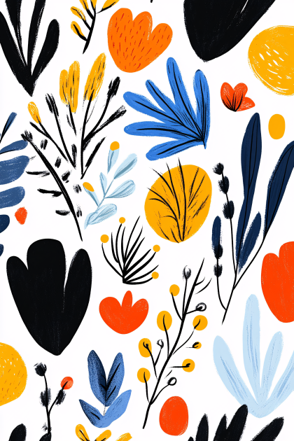 Vibrant Abstract Floral Pattern