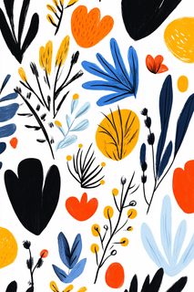 Vibrant Abstract Floral Pattern
