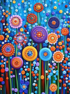 vibrant floral painting