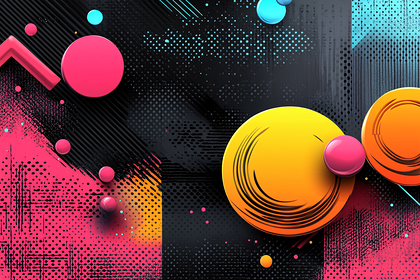 Vibrant Abstract Geometric Composition